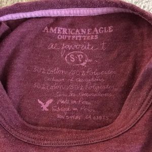 American Eagle Maroon T-Shirt